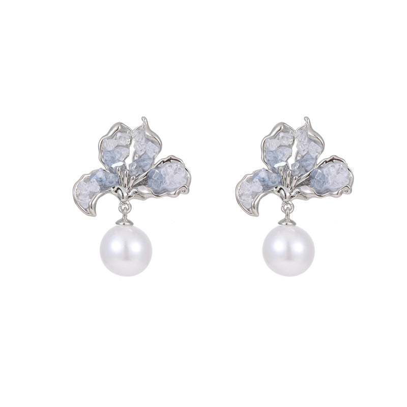 2025 Blue Crystal Butterfly Earrings: High-End, Korean Fashion, Personality Studs