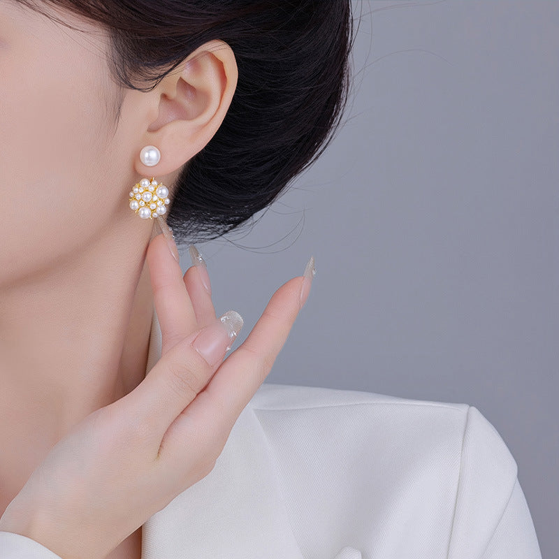 2025 Hydrangea Pearl Earrings: High-End, Light Luxury, Versatile New Ear Decorations