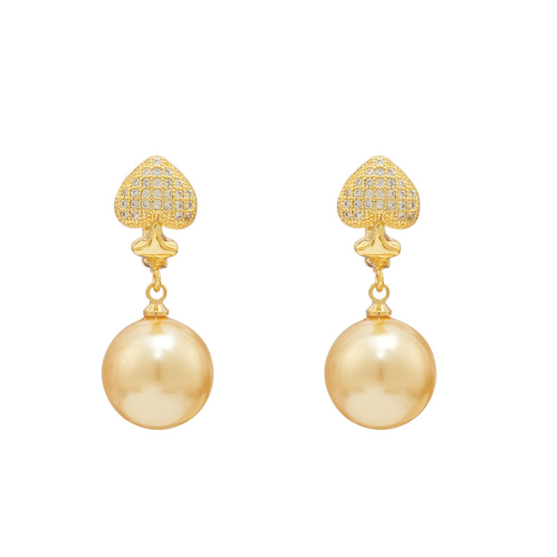 2024 Hot Pearl Earrings: Retro, High-End Heart Shape, Wholesale