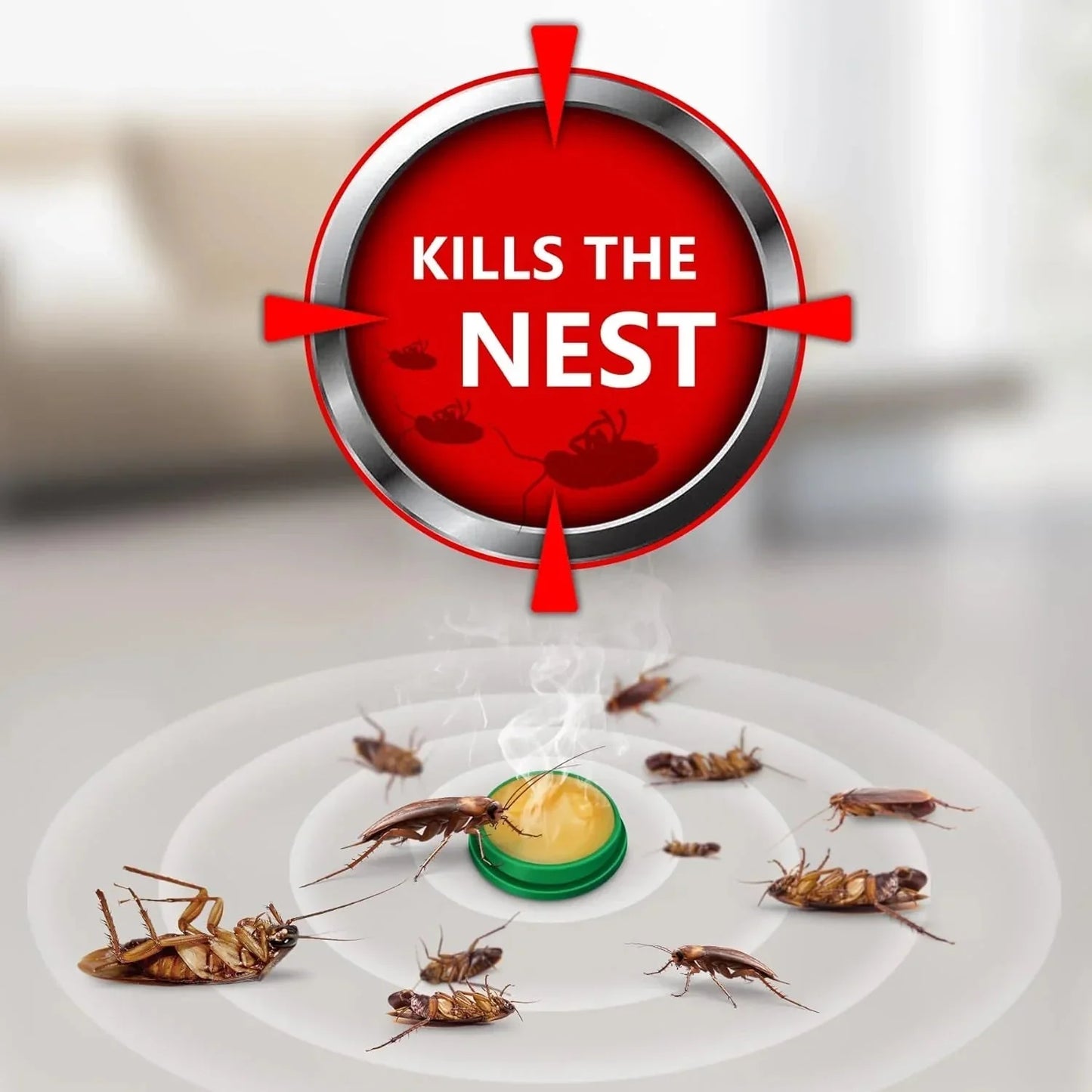 RoachShield Natural Gel – Safe & Powerful Cockroach Killer for Kitchens, Bathrooms & Cabinets ( 12 Pcs )