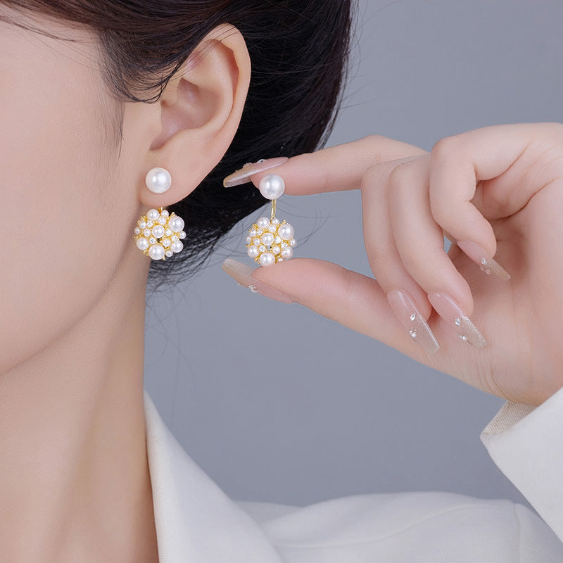 2025 Hydrangea Pearl Earrings: High-End, Light Luxury, Versatile New Ear Decorations